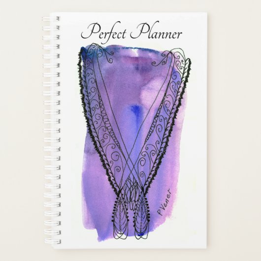 Paarse en blauwe fantasie Ketting Planner (Voorkant)