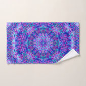 Paarse en blauwe  fractale Kaleidoscoop Bad Handdoek (Handdoek)