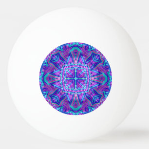 Paarse en blauwe fractale Kaleidoscoop Pingpongballen