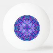 Paarse en blauwe fractale Kaleidoscoop Pingpongballen (Achterkant)