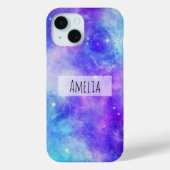 Paarse en Blauwe Galaxy Space Abstract Case-Mate iPhone Case (Achterkant)