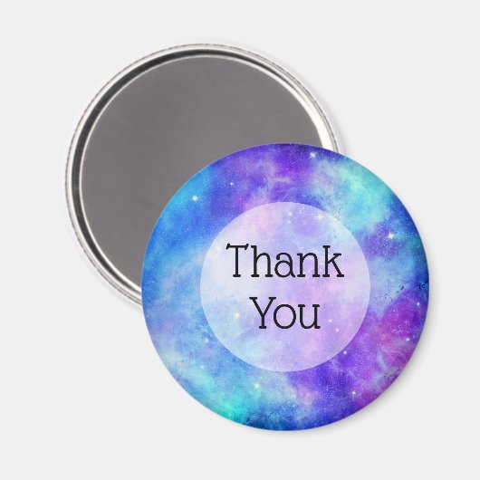 Paarse en Blauwe Galaxy Space Abstract Magneet (Voorkant / Achterkant)