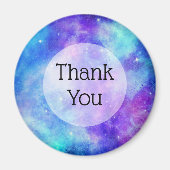 Paarse en Blauwe Galaxy Space Abstract Magneet (Voorkant)