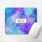 Paarse en Blauwe Galaxy Space Abstract Muismat (Met muis)