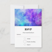 Paarse en Blauwe Galaxy Space Abstract RSVP Kaartje (Voorkant)
