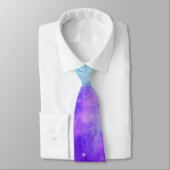 Paarse en Blauwe Galaxy Space Abstract Stropdas (Gebonden)