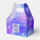 Paarse en Blauwe Galaxy Space Abstract Verjaardag Bedankdoosjes (Voorkant Zijde)