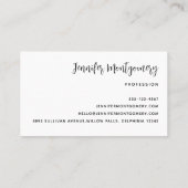 Paarse en Blauwe Galaxy Space Abstract Visitekaartje (Achterkant)