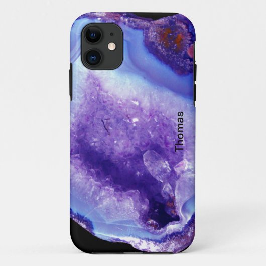 Paarse en blauwe geode Case-Mate iPhone case (Achterkant)