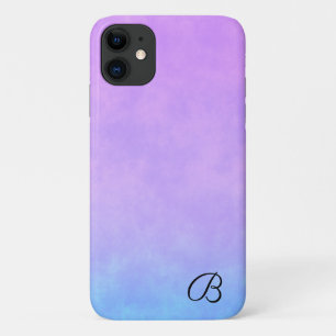 Paarse en Blauwe Gepersonaliseerde Telefoongeval iPhone 11 Hoesje