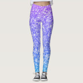Paarse en blauwe glitter leggings (Voorkant)