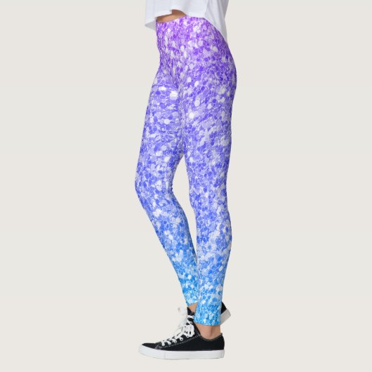 Paarse en blauwe glitter leggings (Links)