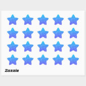 Paarse en blauwe glitz stervormige Stickers (Vel)