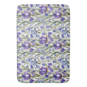 Paarse en blauwe iris badmat (Voorkant Verticaal)