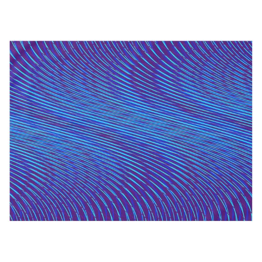 Paarse en blauwe lijnen - Psychedelic, Trippy Stri Tafelkleed (Voorkant (Horizontaal))