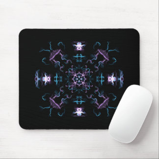 Paarse en blauwe Mandala Flower Muismat
