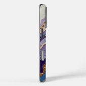 Paarse en Blauwe Marmeren Wervelingen met Goud Case-Mate iPhone Case (Achterkant / Rechts)