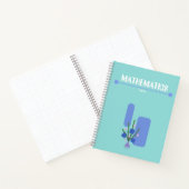 Paarse en blauwe notitieboek met geometrische bloe (Binnen)