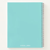 Paarse en blauwe notitieboek met geometrische bloe (Achterkant)
