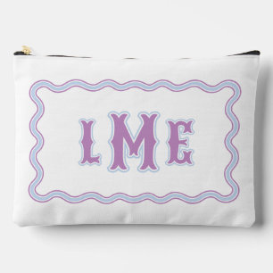 Paarse en blauwe op maat gemaakte Scalloped Monogr Etui