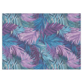 Paarse en Blauwe Palm Leaf Tropische Patroon Tafelkleed (Voorkant (Horizontaal))