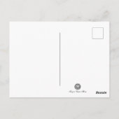 Paarse en blauwe Regency Franse Mode Tekening Briefkaart (Achterkant)