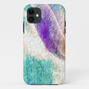 Paarse en blauwe scheurwand iPhone 11 hoesje