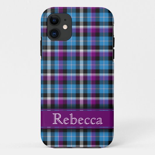Paarse en blauwe spellen met  naam Case-Mate iPhone case (Achterkant)