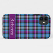 Paarse en blauwe spellen met  naam Case-Mate iPhone case (Achterkant (horizontaal))