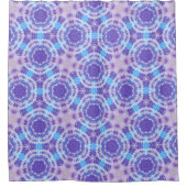 Paarse en Blauwe Tie Dye Pattern Douchegordijn (Voorkant)