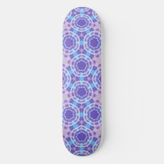 Paarse en Blauwe Tie Dye Pattern Skateboard (Voorkant)