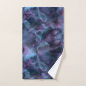 paarse en blauwe turquoise Marmer abstract Bad Handdoek (Handdoek)