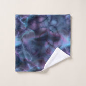 paarse en blauwe turquoise Marmer abstract Bad Handdoek (Wasdoekje)
