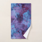 paarse en blauwe turquoise Marmer abstract Bad Handdoek (Handdoek)