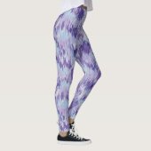 Paarse en Blauwe Verticale Paint Patroon Leggings (Rechts)