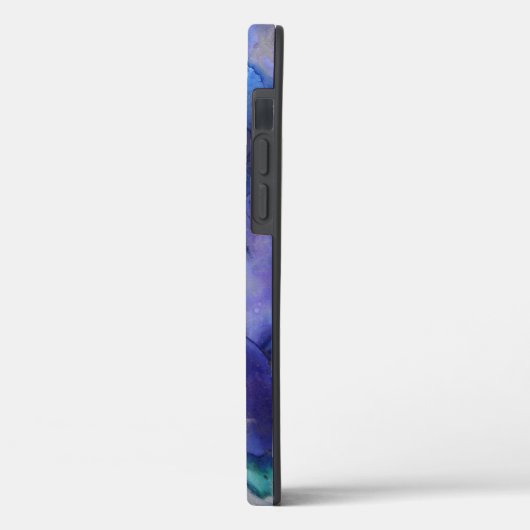 Paarse en blauwe Waterverf Naam Initiaal Case-Mate iPhone Case (Achterkant / Links)