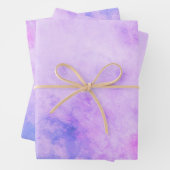 Paarse en blauwe Waterverf ruimteas Inpakpapier Vel (In situ)