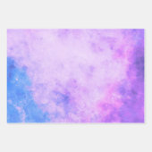Paarse en blauwe Waterverf ruimteas Inpakpapier Vel (Voorkant)