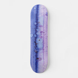 Paarse en blauwe Waterverf verblekte verf Skateboard