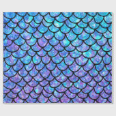 Paarse en blauwe zeemeerminnen cadeaupapier (Vlak)