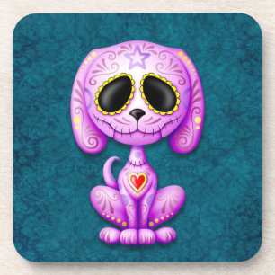 Paarse en blauwe Zombie Sugar Puppy Drankjes Onderzetter