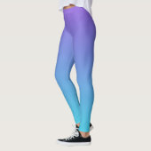 Paarse en Blauwgroen blauwe ombre Leggings (Links)