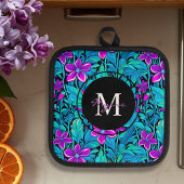 Paarse en Blauwgroen bloemen en bladeren gepersona Pannenlap