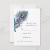 Paarse en Blauwgroen Blue Peacock RSVP (Achterkant)