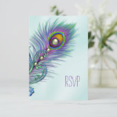 Paarse en Blauwgroen Blue Peacock RSVP (Staand voorkant)