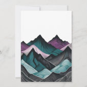 Paarse en Blauwgroen bruiloft in de bergen Kaart (Achterkant)