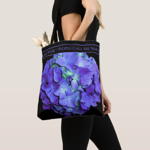 Paarse en blauwgroen hydrangea grootmoeder draagtas
