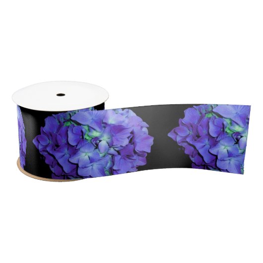 Paarse en blauwgroen hydrangea, paarse blauwe bloe lint (Spoel)