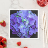 Paarse en blauwgroen hydrangea, paarse blauwe bloe servet (Insitu)