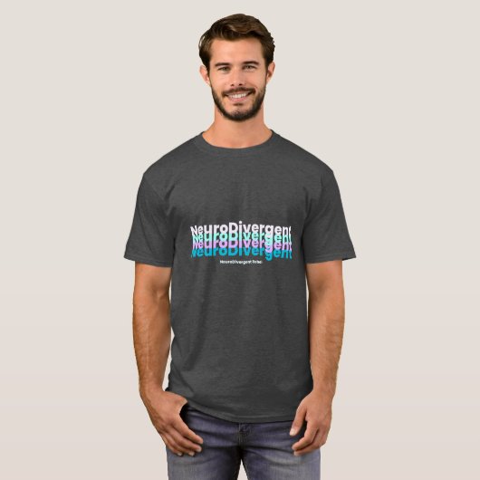 Paarse en Blauwgroen NeuroDivergent Pride Shirt (Voorkant volledig)